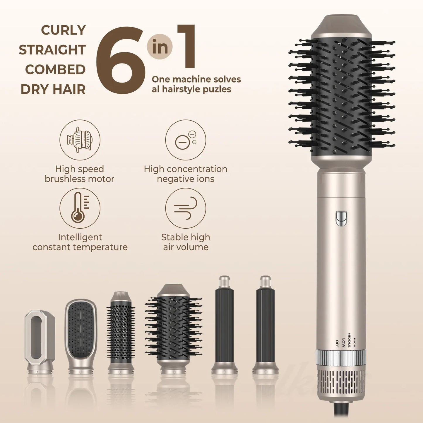 6 In 1 Hair Dryer